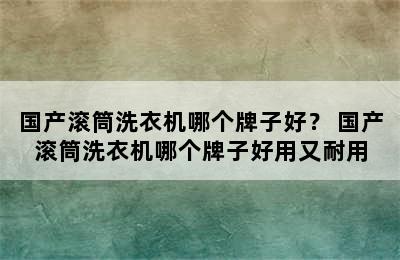 国产滚筒洗衣机哪个牌子好？ 国产滚筒洗衣机哪个牌子好用又耐用